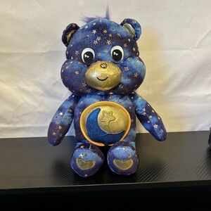 Limited Edition Care Bear Bedtime Bear Plush Light Up Belly Blue Nostalgia